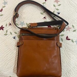 Like new w/tags Patricia Nash franchesca brown leather crossbody bag